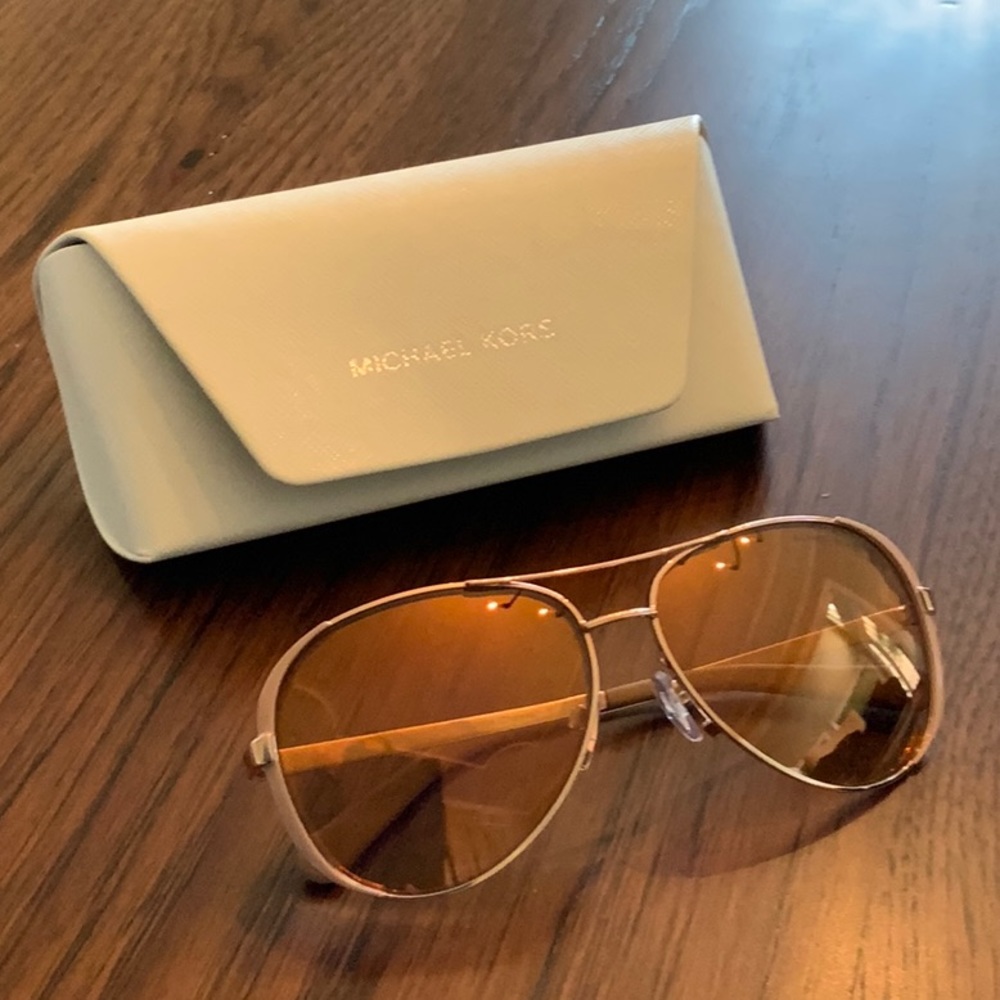 *NEW* Michael Kors MK 5004 Chelsea Aviator Sunglasses Rose Gold